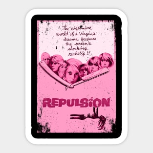 Catherine Deneuve's Haunting Descent - Repulsions Movie Tee Sticker